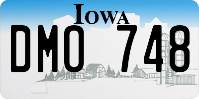 IA license plate DMO748