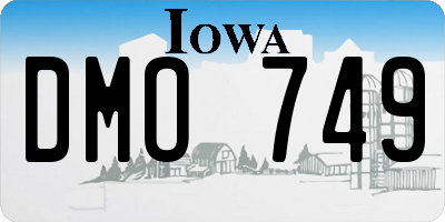 IA license plate DMO749