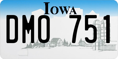 IA license plate DMO751