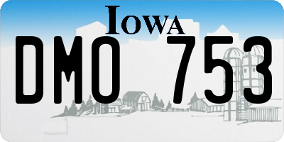 IA license plate DMO753