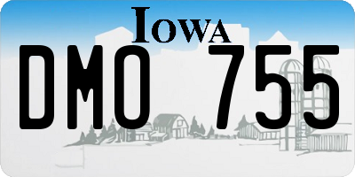 IA license plate DMO755