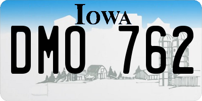 IA license plate DMO762