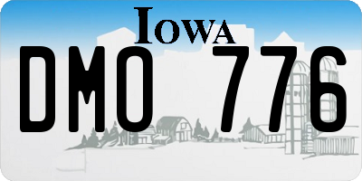 IA license plate DMO776