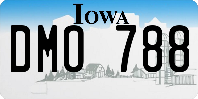 IA license plate DMO788