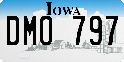IA license plate DMO797