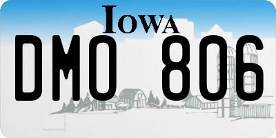 IA license plate DMO806