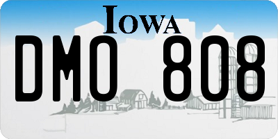 IA license plate DMO808