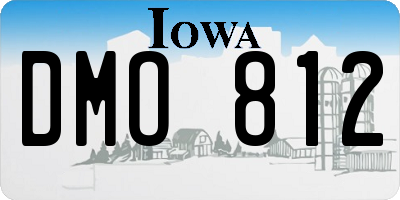 IA license plate DMO812