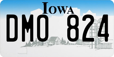 IA license plate DMO824