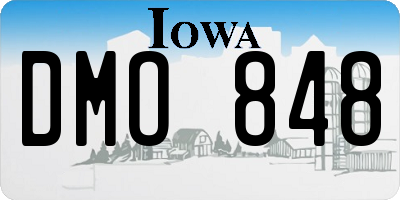 IA license plate DMO848