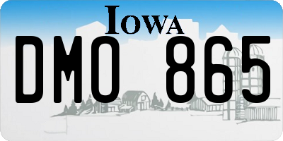 IA license plate DMO865
