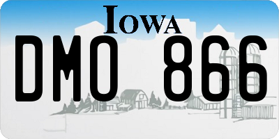 IA license plate DMO866