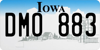 IA license plate DMO883