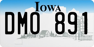IA license plate DMO891