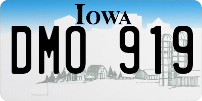 IA license plate DMO919