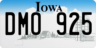 IA license plate DMO925