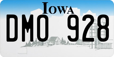 IA license plate DMO928