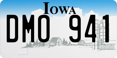 IA license plate DMO941