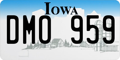 IA license plate DMO959