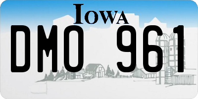 IA license plate DMO961