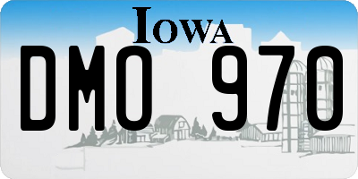 IA license plate DMO970