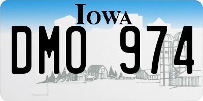 IA license plate DMO974