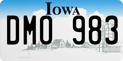 IA license plate DMO983