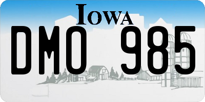 IA license plate DMO985