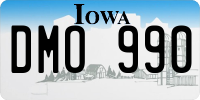 IA license plate DMO990