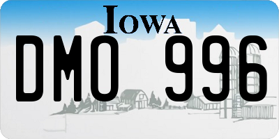 IA license plate DMO996