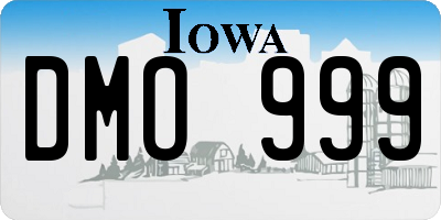 IA license plate DMO999