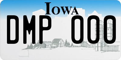 IA license plate DMP000