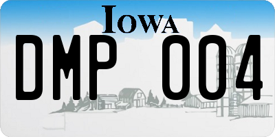 IA license plate DMP004