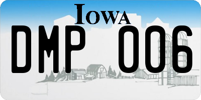 IA license plate DMP006