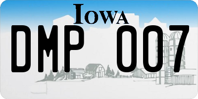 IA license plate DMP007