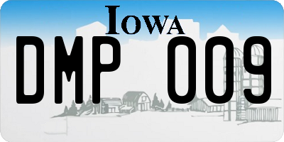 IA license plate DMP009