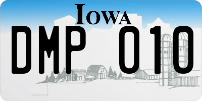 IA license plate DMP010