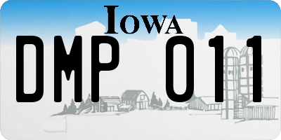 IA license plate DMP011