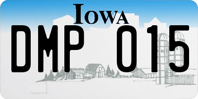 IA license plate DMP015