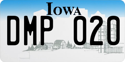 IA license plate DMP020