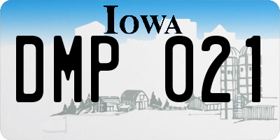 IA license plate DMP021
