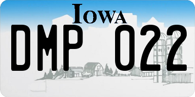 IA license plate DMP022