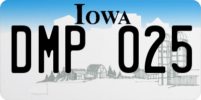 IA license plate DMP025