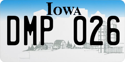 IA license plate DMP026