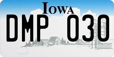 IA license plate DMP030