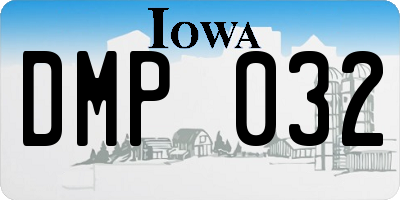 IA license plate DMP032