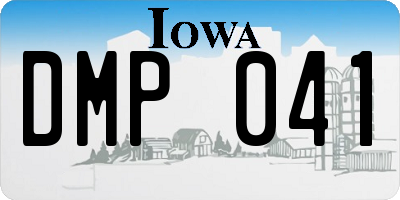 IA license plate DMP041