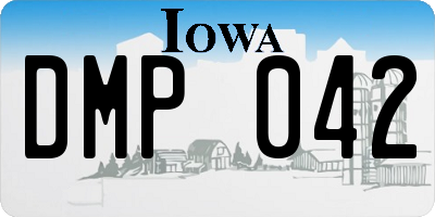 IA license plate DMP042