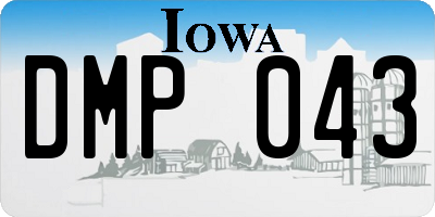 IA license plate DMP043