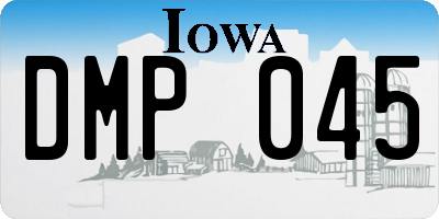 IA license plate DMP045